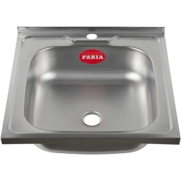 Мойка накладная 50х50 см, толщина 0,4 мм, глубина 160 мм, без сифона FABIA ARTм00002 Сатин