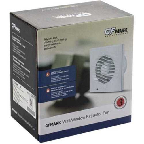 Вытяжной вентилятор 100 мм с обратным клапаном GFmark ART5001 Белый