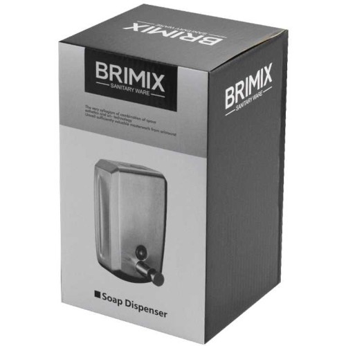 Дозатор жидкого мыла 800мл механический BRIMIX ART644 Сатин