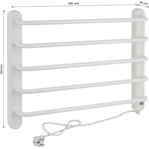 Полотенцесушитель электрический, 600 х 450 x 100 мм BRIMIX ARTBK115W Белый