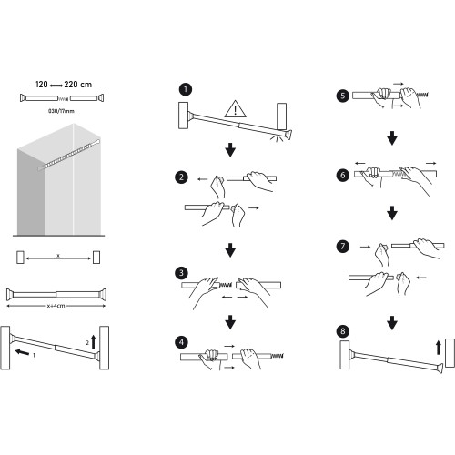 Карниз для ванны и душа GFmark ART100015 Белый