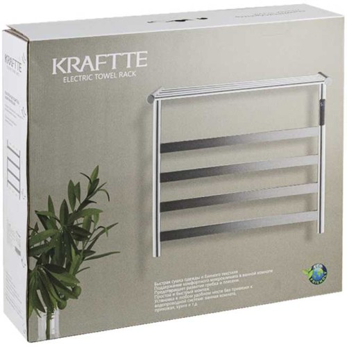 Полотенцесушитель электрический, 510 х 575 х 220 мм Kraftte ART44021 Матовое ЗОЛОТО