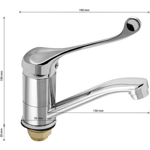 Смеситель для раковины BRIMIX ART1022-15 Хром