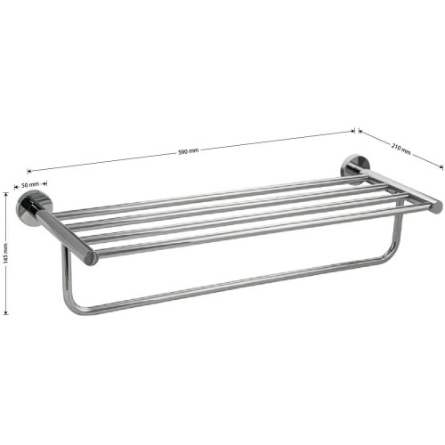 Полка для полотенец GFmark ART79142 Хром