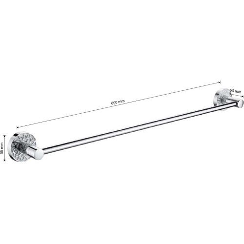 Полка для полотенец GFmark ART3201 Хром