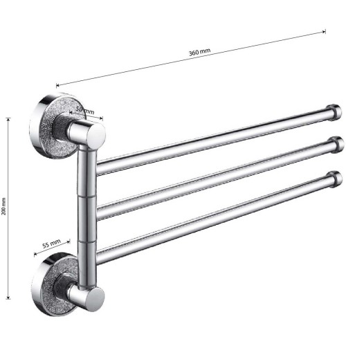 Полка для полотенец GFmark ART4812 Хром