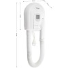 Фен для волос настенный 800Вт GFmark ART6822 Белый