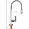 Кран на одну воду GFmark ART8601 Хром