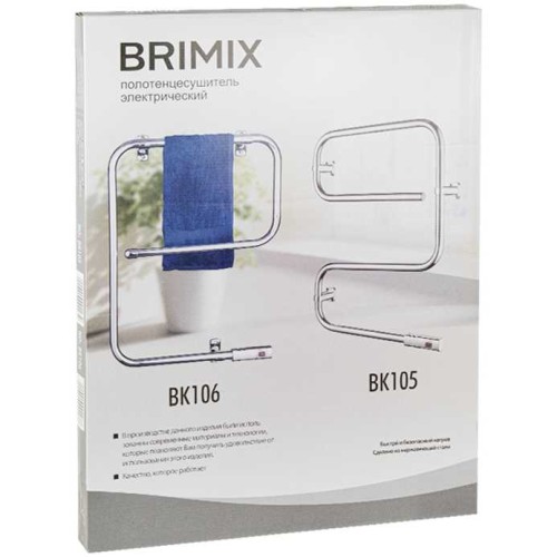 Полотенцесушитель электрический, М-образный, 400 х 600 x 100 мм BRIMIX ARTBK107 Хром