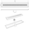 Трап для душа 600х100мм САНАКС ART00049-B Черный