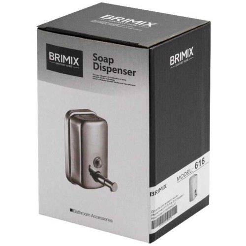 Дозатор жидкого мыла 500мл механический BRIMIX ART618 Хром
