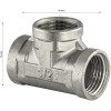 Тройник 1/2х1/2х1/2 г/г/г, из нержавеющей стали марки SUS 304.