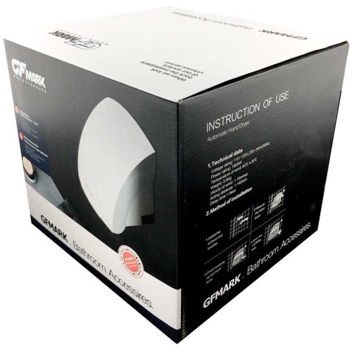 Сушилка для рук 1800Вт GFmark ART6900 Белый
