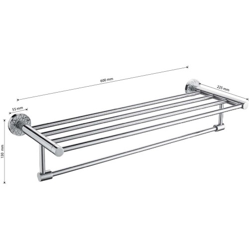 Полка для полотенец GFmark ART3242 Хром