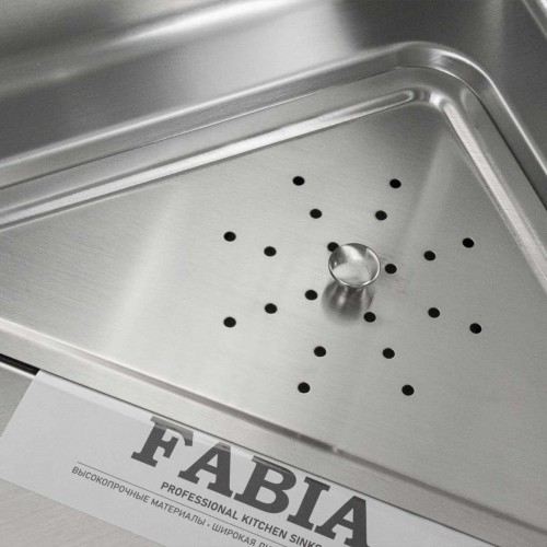 Мойка врезная 68х45 см, толщина 3,0 х 0,9 мм, с сифоном Fabia Profi ART68453 Матовый