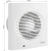 Вытяжной вентилятор 100 мм с обратным клапаном GFmark ART5001 Белый