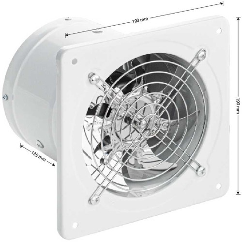 Вытяжной вентилятор 150 мм с обратным клапаном GFmark ART5005-150 Белый