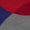 Штора с рисунком, ФИГУРЫ на СИНЕМ, в ванную комнату, без колец, полиэстэр