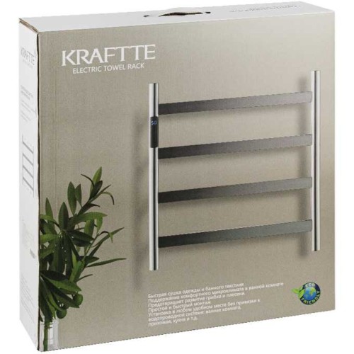 Полотенцесушитель электрический, 475 х 505 х 90 мм Kraftte ART44040 Графит