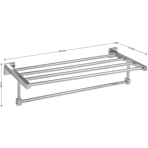 Полка для полотенец GFmark ART84142 Хром