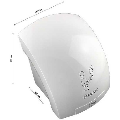 Сушилка для рук 1800Вт GFmark ART6903 Белый