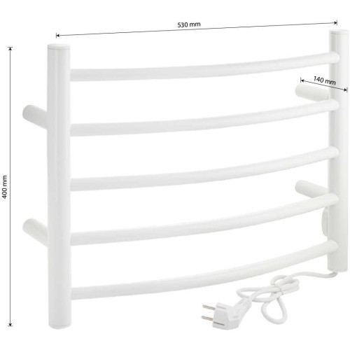 Полотенцесушитель электрический, 415 х 540 х 80 мм BRIMIX ARTBK109AW5 Белый