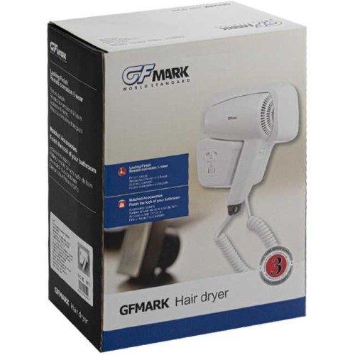 Фен для волос настенный 1200Вт GFmark ART6815 Белый