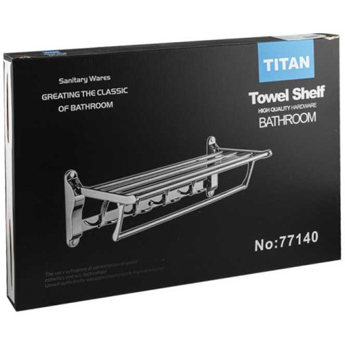 Полка для полотенец ТИТАН ART77140 Хром