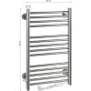 Полотенцесушитель электрический, 720 х 400 х 60 мм BRIMIX ARTBK109F Хром