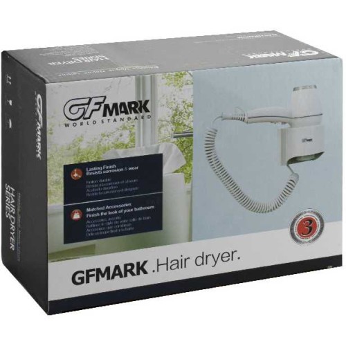 Фен для волос настенный 1800Вт GFmark ART6832 Белый