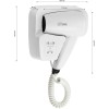 Фен для волос настенный 1200Вт GFmark ART6810 Белый