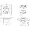 Трап для душа 150х150мм САНАКС ARTтр00011 Хром