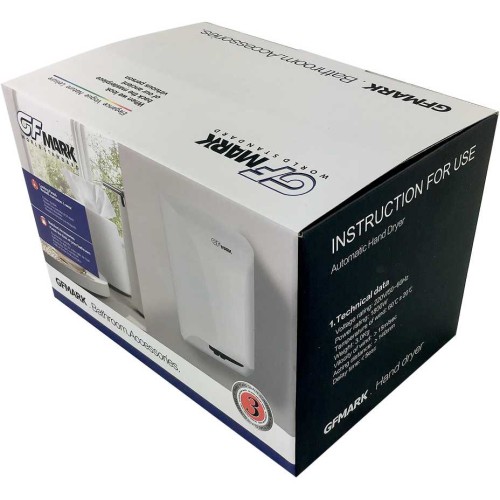 Сушилка для рук 750Вт GFmark ART6905 Белый