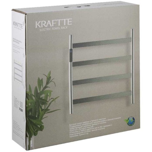 Полотенцесушитель электрический, 475 х 505 х 90 мм Kraftte ART44039 Черный