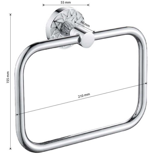 Полка для полотенец GFmark ART3204 Хром