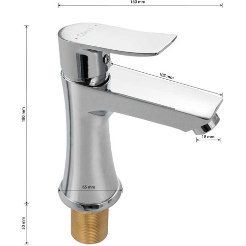 Смеситель для раковины КОНСУЛ ART3130 Хром