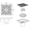Трап для душа 100х100мм САНАКС ART00031-1 Бронза