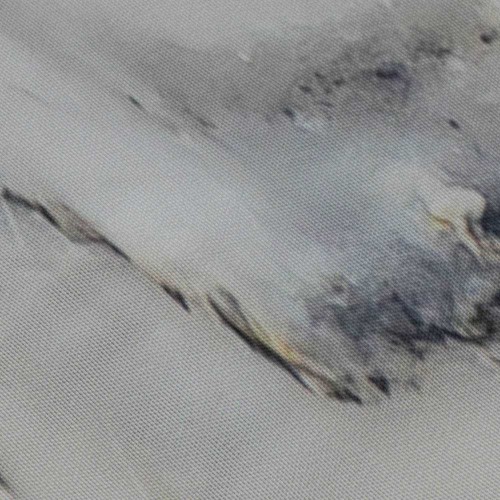 Штора с рисунком, СЕРЫЙ МРАМОР, в ванную комнату, без колец, полиэстэр