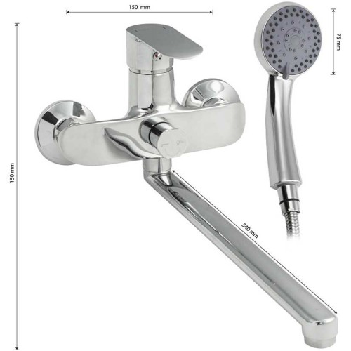 Смеситель для ванны GFmark ART5370 Хром