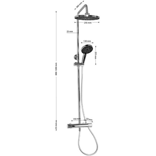 Душевая система термостатическая GFmark ART3105-CR Хром