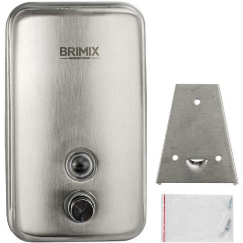 Дозатор жидкого мыла 800мл механический BRIMIX ART61408 Сатин