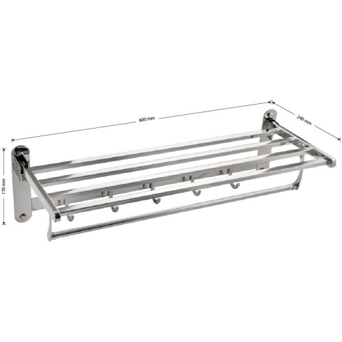 Полка для полотенец GFmark ART1040 Хром