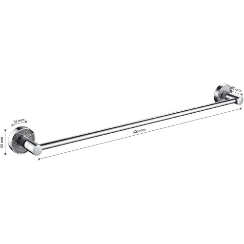 Полка для полотенец GFmark ART4801 Хром