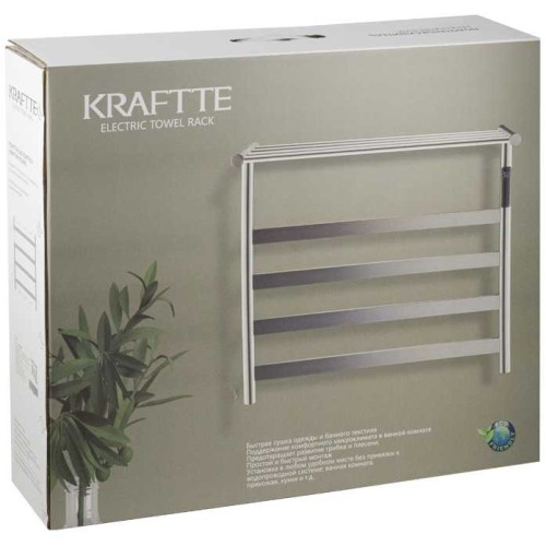 Полотенцесушитель электрический, 510 х 575 х 220 мм Kraftte ART44019 Черный