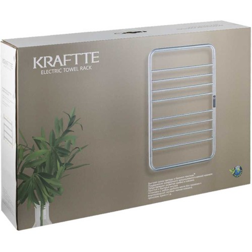 Полотенцесушитель электрический, 530 х 840 х 95 мм Kraftte ART44054 Матовое ЗОЛОТО