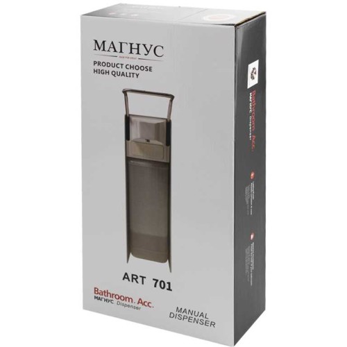 Дозатор жидкого мыла 2000мл локтевой МАГНУС ART701 Сатин
