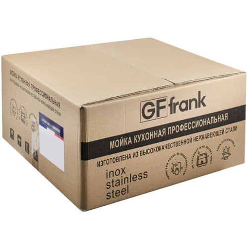 Мойка врезная 60х50 см, толщина 2,0 х 0,6 мм, с сифоном GFfrank ART60502 Матовый