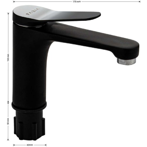 Смеситель для раковины FABIA ART9635 Черный