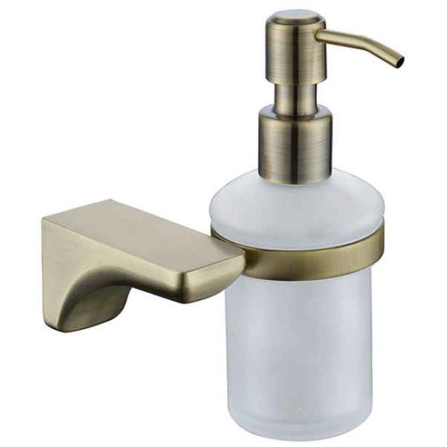 Дозатор для жидкого мыла настенный стекло бронза цинк KH-4510 