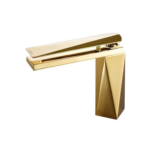 Смеситель для умывальника высокий L Golden Bravat DIAMOND F118102G-2-ENG золото